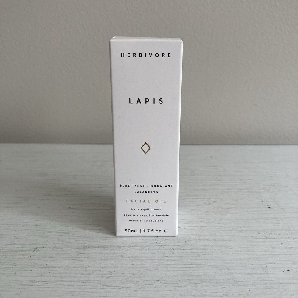 Herbivore Lapis Blue Tansy + Squalane Balancing Facial Oil 1.7 fl oz (50mL) NEW - Picture 3 of 8